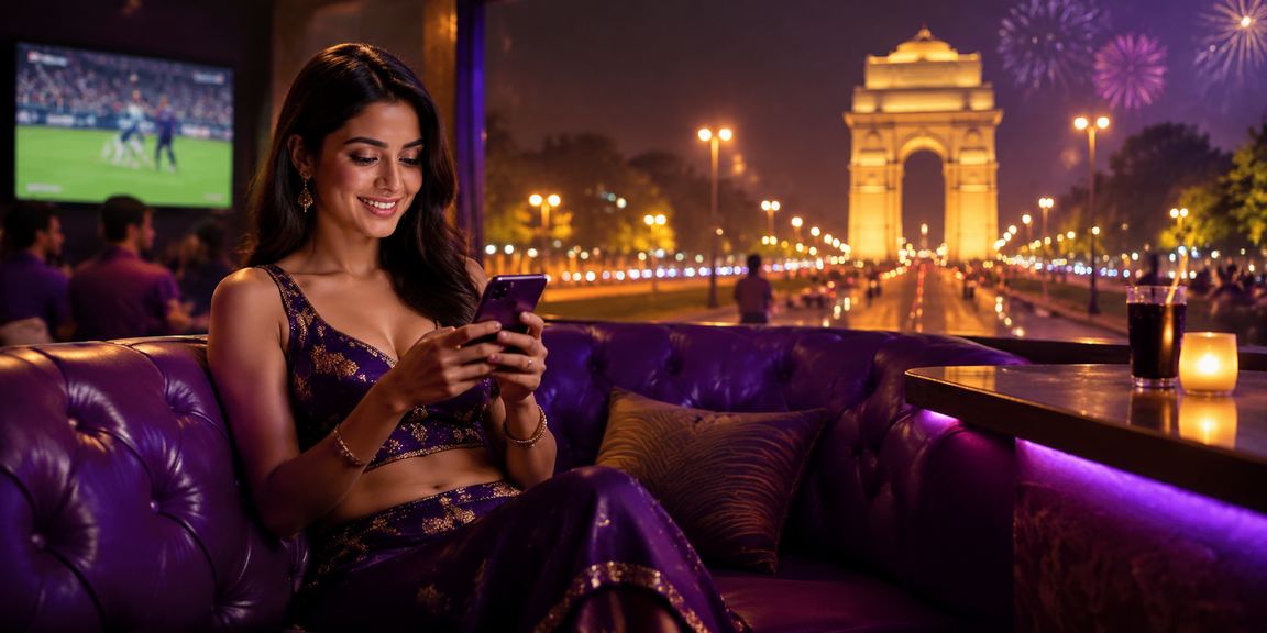 Responsible gaming concept with India Gate in background